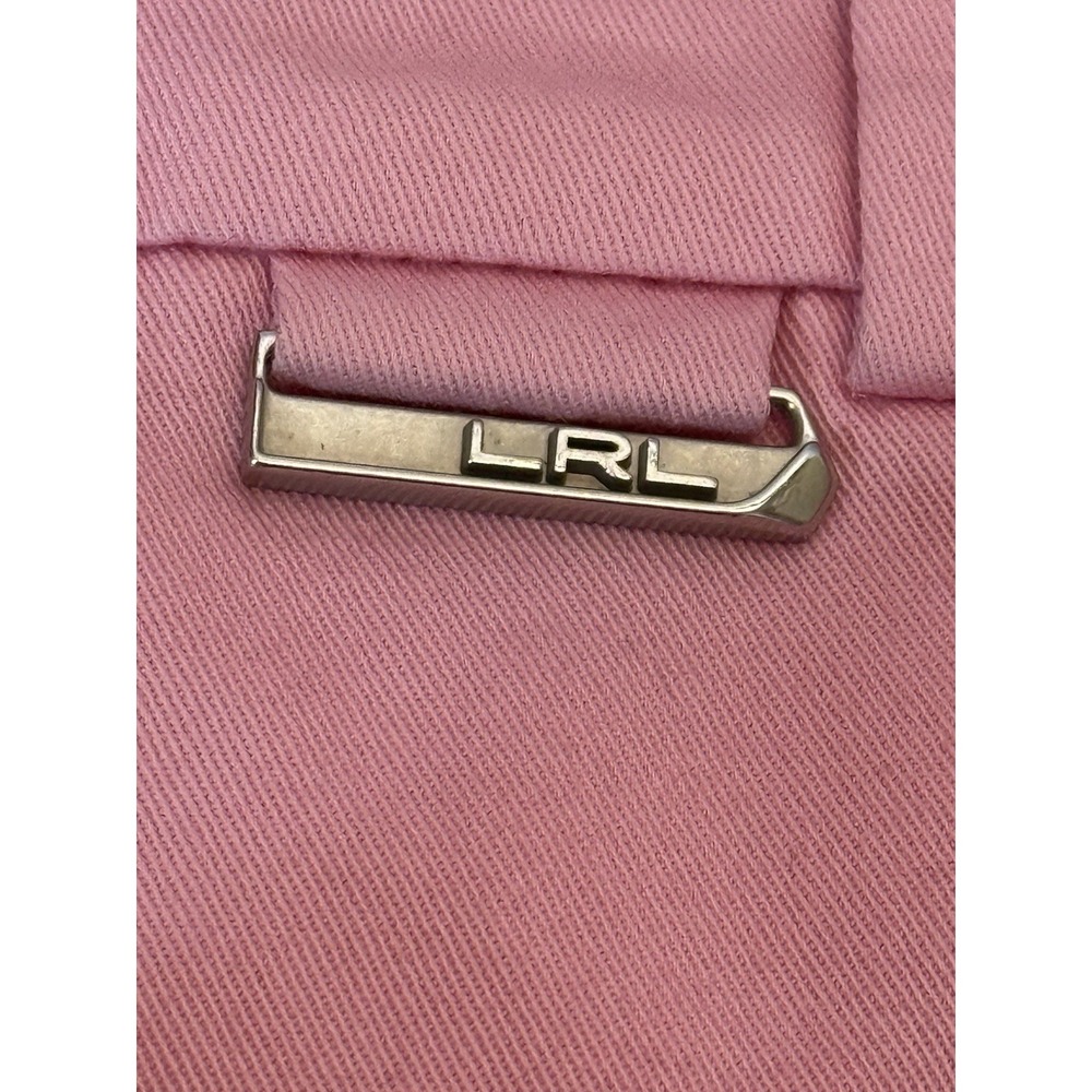 Lauren Ralph Lauren Women's 14P Pink Chino Shorts Slit Pockets Flat Front - Picture 2 of 7